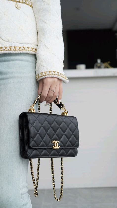 chanel woc gold ball|Chanel handbags on chain.